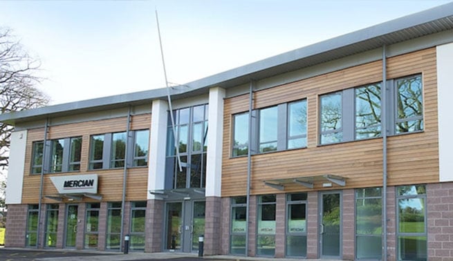Fachada de las oficinas de Mercian