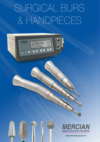 Fresas y piezas de mano de Mercian Surgical