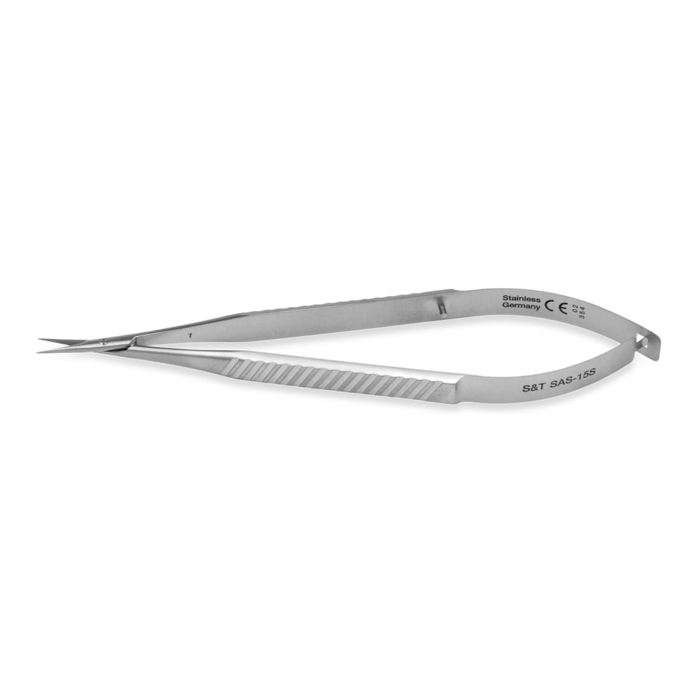Microforbici con impugnatura piatta (corte) disponibili presso Mercian Surgical